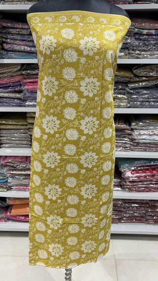 Handblock Cotton Suit Material with Cotton Dupatta