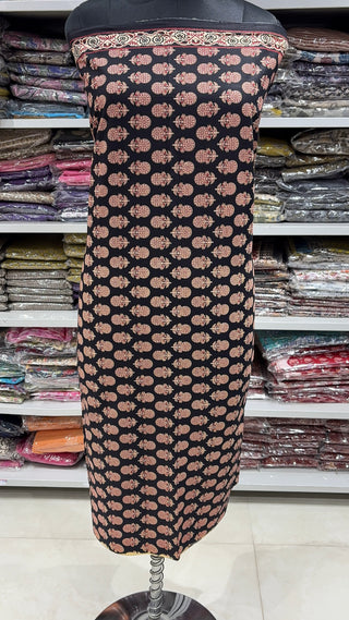 Handblock Cotton Suit Material with Cotton Dupatta
