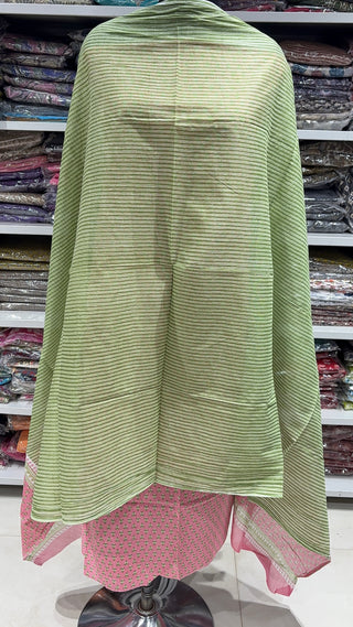 Handblock Cotton Suit Material with Cotton Dupatta