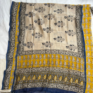 Handblock Chanderi Suit Material with Chanderi Dupatta