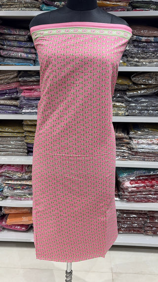 Handblock Cotton Suit Material with Cotton Dupatta