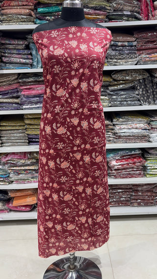 Handblock Cotton Suit Material with Cotton Dupatta