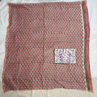 Handblock Chanderi Suit Material with Chanderi Dupatta