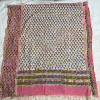 Handblock Chanderi Suit Material with Chanderi Dupatta