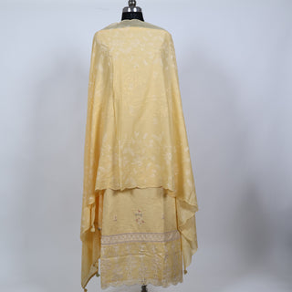 Premium Cotton Yellow Embroidery Office Wear Suit