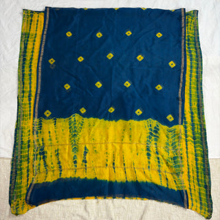 Handblock Chanderi Suit Material with Chanderi Dupatta