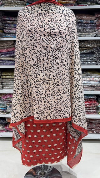 Handblock Cotton Suit Material with Cotton Dupatta