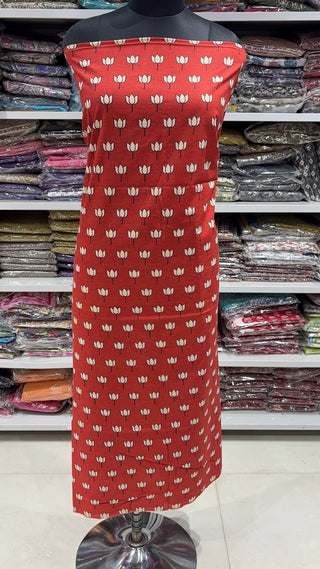 Handblock Cotton Suit Material with Cotton Dupatta