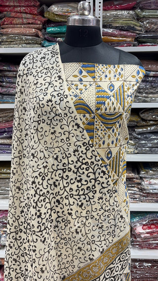 Handblock Cotton Suit Material with Cotton Dupatta