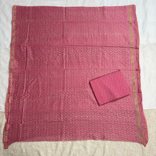 Handblock Chanderi Suit Material with Chanderi Dupatta