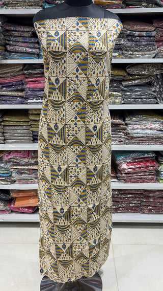 Handblock Cotton Suit Material with Cotton Dupatta