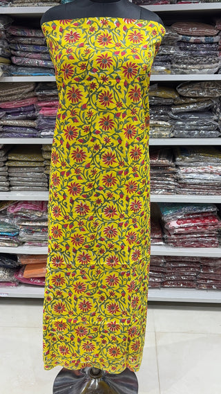 Handblock Cotton Suit Material with Cotton Dupatta