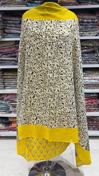 Handblock Cotton Suit Material with Cotton Dupatta