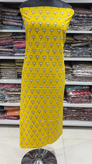 Handblock Cotton Suit Material with Cotton Dupatta