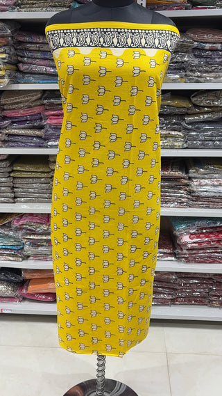 Handblock Cotton Suit Material with Cotton Dupatta