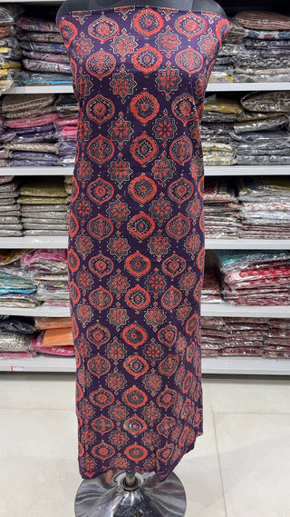 Handblock Cotton Suit Material with Cotton Dupatta