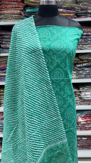 Handblock Cotton Suit Material with Cotton Dupatta
