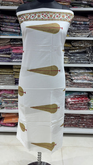 Handblock Cotton Suit Material with Cotton Dupatta