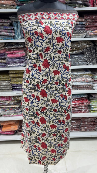 Handblock Cotton Suit Material with Cotton Dupatta