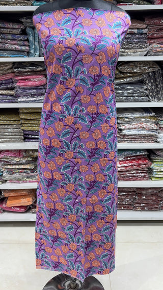 Handblock Cotton Suit Material with Cotton Dupatta