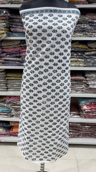 Handblock Cotton Suit Material with Cotton Dupatta
