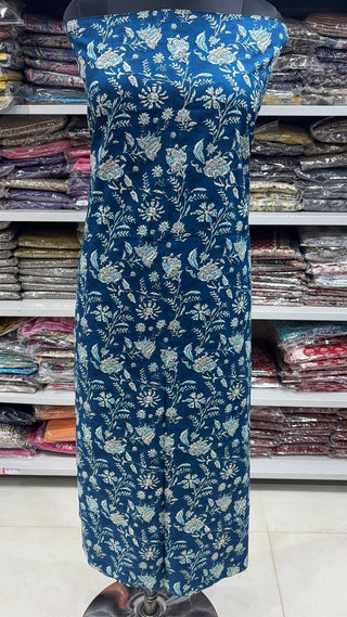Handblock Cotton Suit Material with Cotton Dupatta