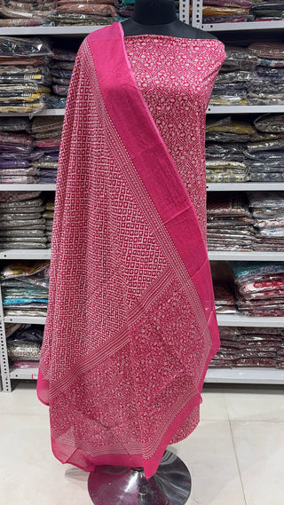 Handblock Cotton Suit Material with Cotton Dupatta