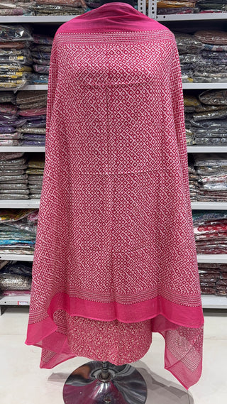 Handblock Cotton Suit Material with Cotton Dupatta