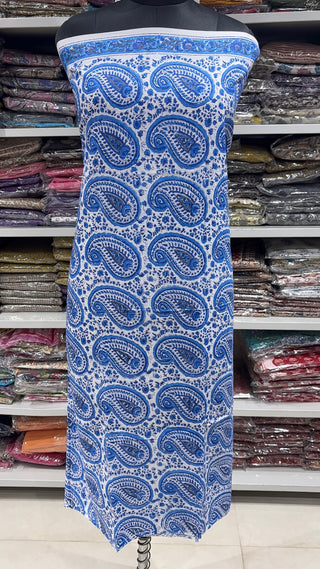 Handblock Cotton Suit Material with Cotton Dupatta