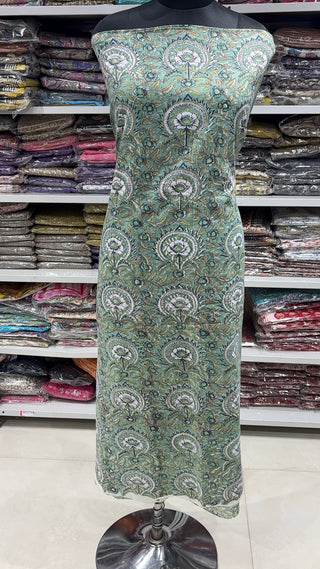 Handblock Cotton Suit Material with Cotton Dupatta
