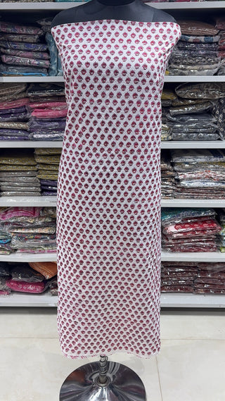 Handblock Cotton Suit Material with Cotton Dupatta