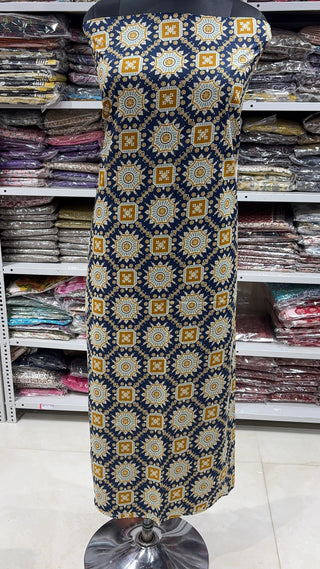 Handblock Cotton Suit Material with Cotton Dupatta