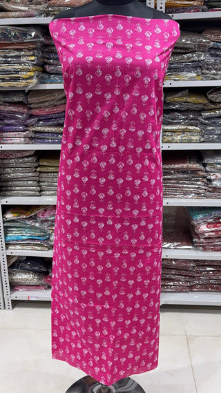Handblock Cotton Suit Material with Cotton Dupatta