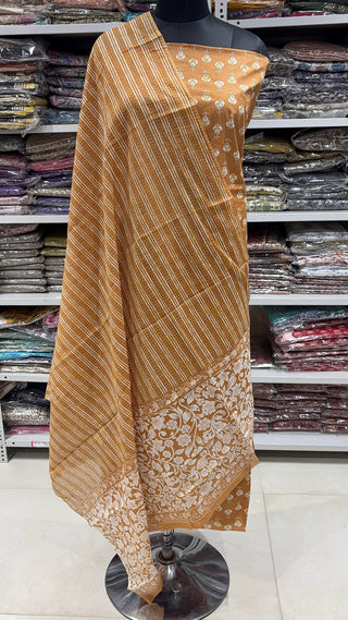 Handblock Cotton Suit Material with Cotton Dupatta