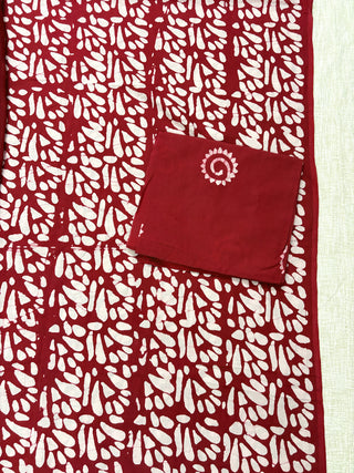Cotton Handblock Office Wear Suit fabric with Kota Doria Dupatta