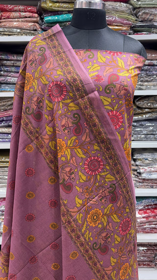 Handblock Cotton Suit Material with Cotton Dupatta