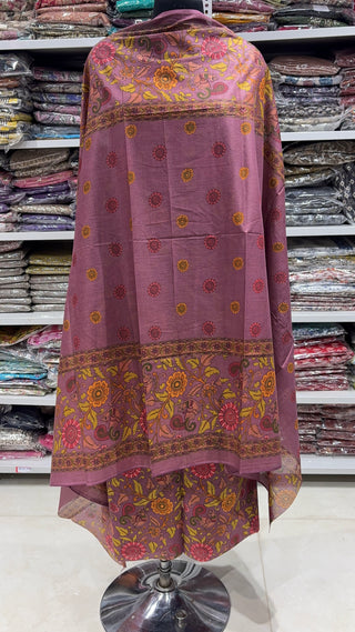 Handblock Cotton Suit Material with Cotton Dupatta
