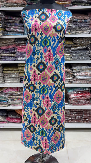 Handblock Cotton Suit Material with Cotton Dupatta