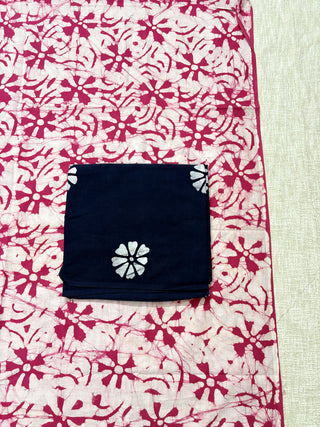 Cotton Handblock Office Wear Suit fabric with Kota Doria Dupatta