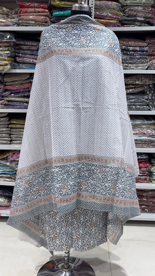 Handblock Cotton Suit Material with Cotton Dupatta