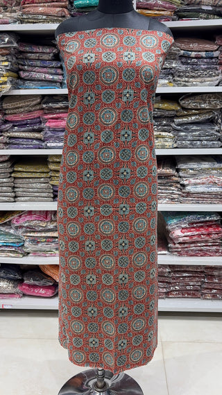 Handblock Cotton Suit Material with Cotton Dupatta
