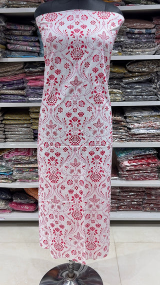 Handblock Cotton Suit Material with Cotton Dupatta
