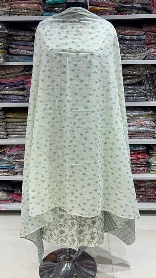 Handblock Cotton Suit Material with Cotton Dupatta