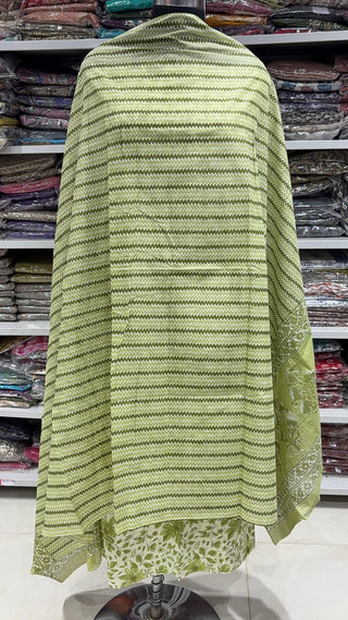 Handblock Cotton Suit Material with Cotton Dupatta