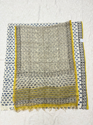 Handblock Cotton Suit Material with Kota Doria Dupatta