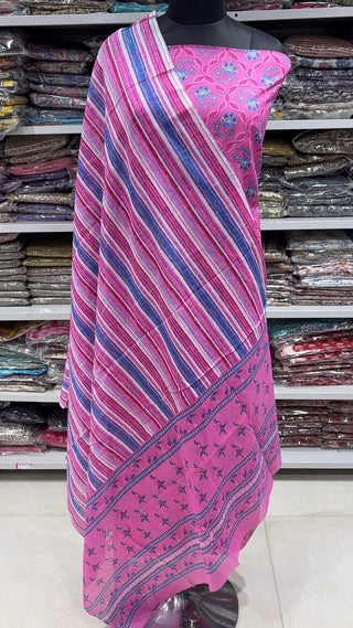 Handblock Cotton Suit Material with Cotton Dupatta