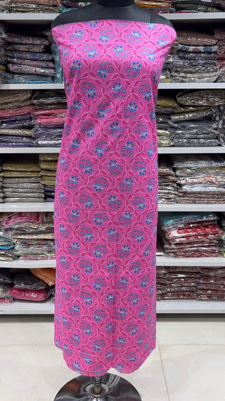 Handblock Cotton Suit Material with Cotton Dupatta
