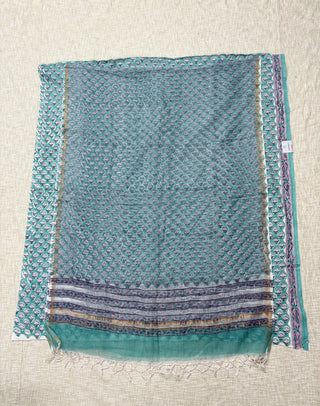 Cotton Handblock Office Wear Suit fabric with Kota Doria Dupatta
