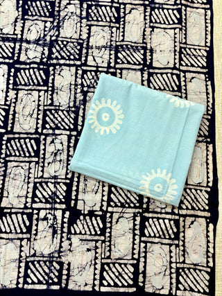 Cotton Handblock Office Wear Suit fabric with Kota Doria Dupatta