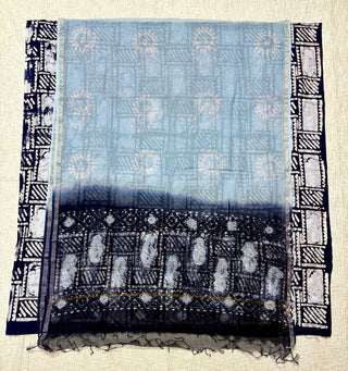 Cotton Handblock Office Wear Suit fabric with Kota Doria Dupatta